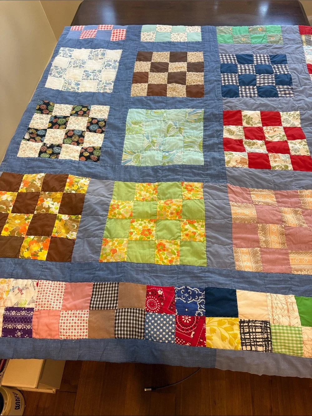 Vintage Hand stitched Patchwork Quilt